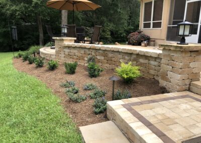 Desert Sandstone retainig wall garden wall