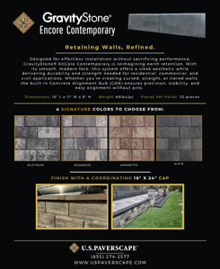 Encore Contemporary Gravity Retaining Wall Spec